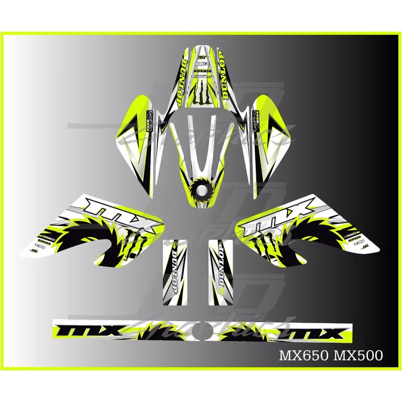 Razor MX500 MX650 graphics kit decals THICK AND HIGH GLOSS