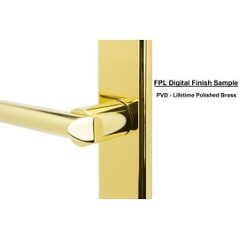 Royal Zinc Die-Cast Lever Set and Back Plates in Lifetime Polished Brass, Full Dummy Set, Left Hand