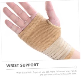 Minkissy 2pcs Fitness Hand Ties Wrist Brace Support Carpal Tunnel Relief Tennis Wristband for Weightlifting