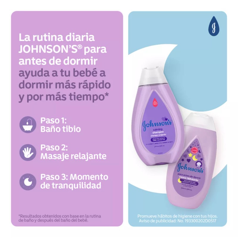 Johnson's Shampoo Para Bebé Johnson's Antes De Dormir 400 mL