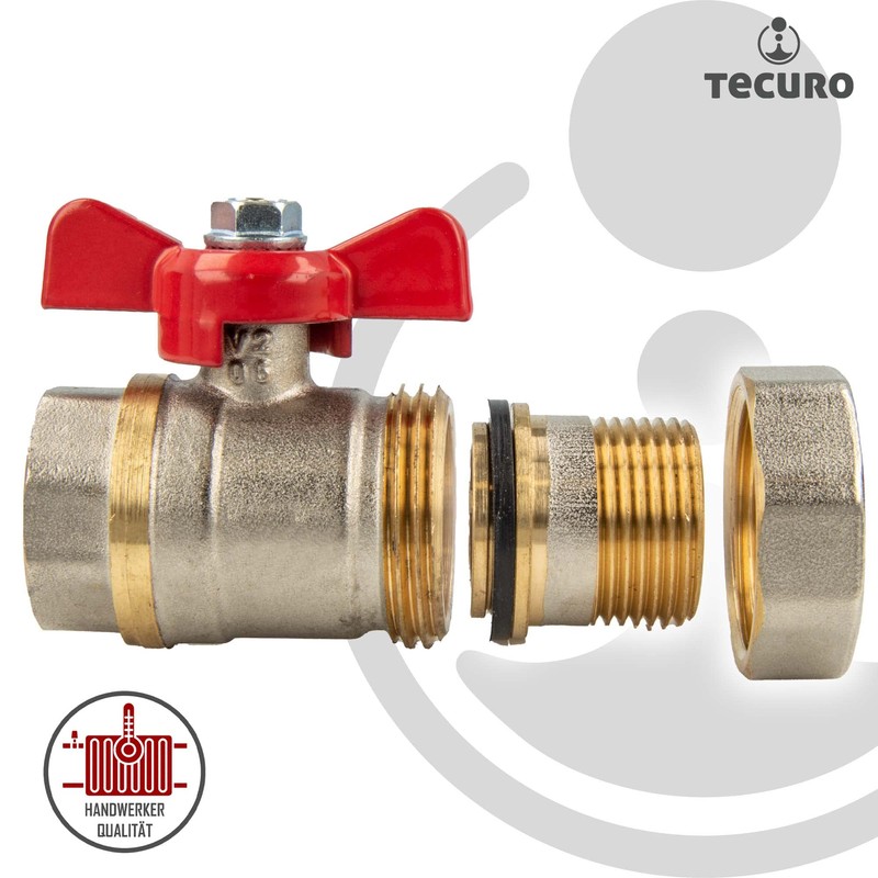 tecuro Ball Valve with Screw Connection G 1/2 Inch x