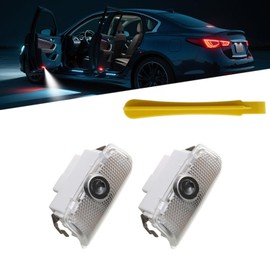 DZJJHK 2Pcs Never Fade Car Door Lights Logo Projector,LED Welcome Lights for Q50 Q60 Q70 G25 G37 QX50/56/60/70/80 M25/35/37/45/56 FX35/37/45/50 EX25/35/37 Ghost Shadow Lamp