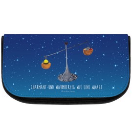 Parent-New Mr. & Mrs. Panda Cosmetic Bag Zodiac Sign Libra, Starry sky blue, Hand drawn