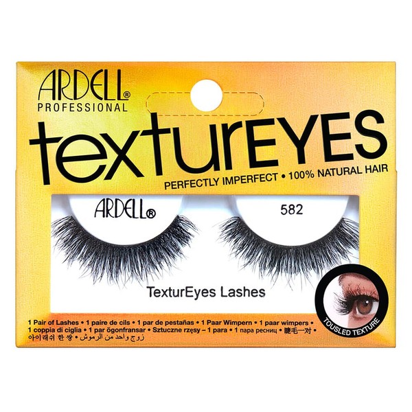 Ardell Professional TexturEyes 582 Eyelashes. 100% Natural. Full Volume. 1 Pair