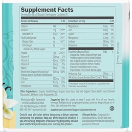 Sunwarrior Vegan Collagen Protein Powder Plant-Based | Silica Hyaluronic Acid Minerals Biotin Soy Free Dairy Free Gluten Free Non-GMO | Vanilla 20 Ser