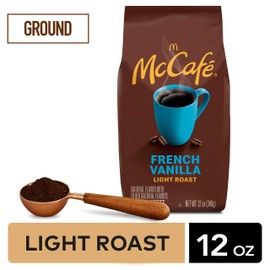 McCafe French Vanilla, Flavored Light Roast Ground Coffee, 12 oz Bag