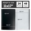 JJRING 11x17 Art Portfolio Folder with Plastic Sleeves, 24-Pocket Portfolio