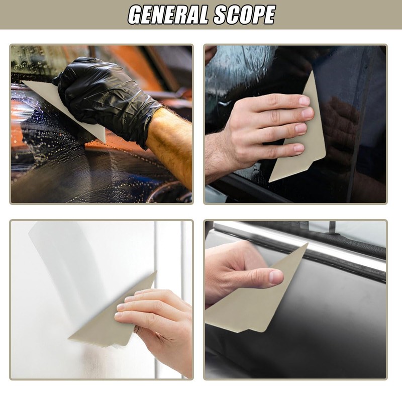 DUSCOKE 2PCS Triangle Contour Squeegee Car Window Tint Tools- Flexible