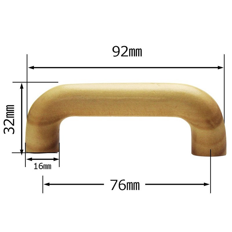 WAKI TW-007 Wooden Handle Pine 3.0 inches (76 mm)