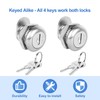 Sissinda Truck Tool Box Lock Replacement, 2 Pack Keyed Alike,