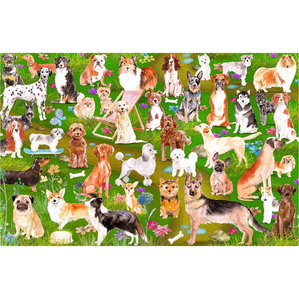 at The Dog Park (500 Piece Wooden Jigsaw Puzzle)