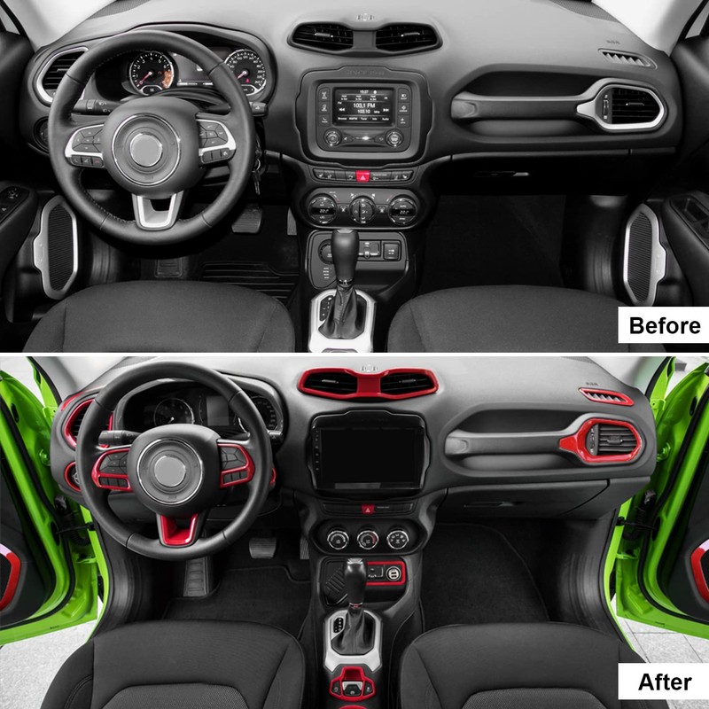 CheroCar 31 PCS Full Set Interior Decoration Trim Kit for
