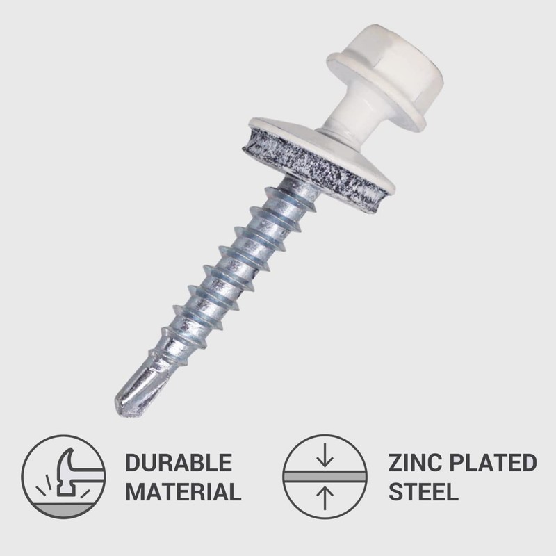 (Pack of 50 pcs) Metal Roofing Screws, 4.8 x 35