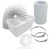 SPARES2GO Condenser Vent Box & Extra Long Hose Kit Compatible