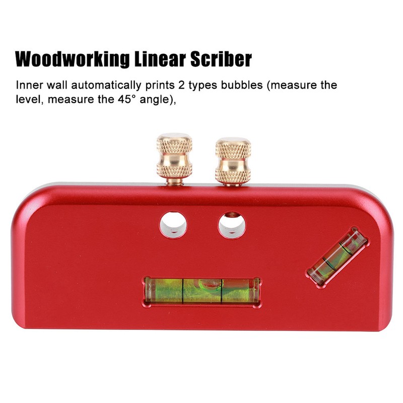 Woodworking Linear Scriber Mortise Gauge Ruler Double Head Aluminium Alloy