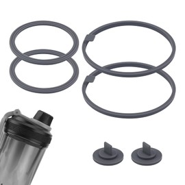 6 Pcs Gasket Replacement Compatible with VOLTRX Electric Protein Shaker Bottle 24 oz, Leak-Proof Gaskets Seal Parts Silicone BPA-Free Sealing Ring for Blender Bottle Spout Lid Cap Cover Top