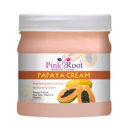Pink Root Papaya Cream Brightening and Soothing Moisturising Cream Papaya Extract, Aloe Vera, Vitamin E, Glycerin 500gm