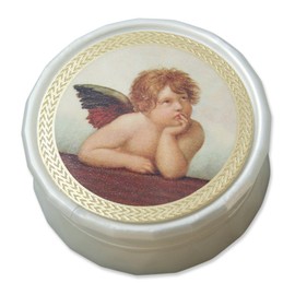 MaMeMi Raphael Angel Traditional Rosary and Host Tin Ideal for Storing the Rosary - A Beautiful Accessory
