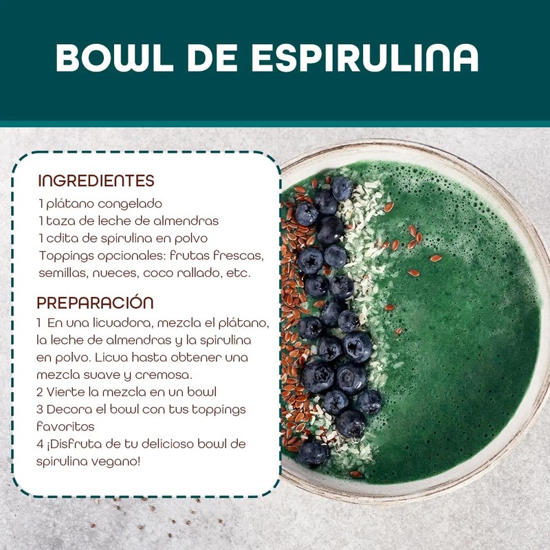 Spirulina Orgánica En Polvo 500g Natural Premium Espirulina