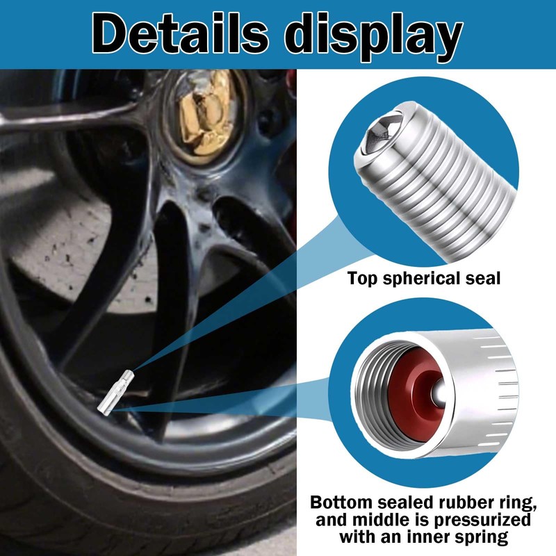 DAWZMR 8 PCS Valve Stem Extender 39mm & 25mm, Metal