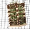 Eorbow Wood Rabbit Hay Feeder, Hanging Grass Holder with 2