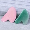 Gua Sha Massager Heart Massage Jade Buffalo Horn Meridian Lymphatic Tool Nasolabial Fold Removal White 2ea