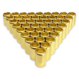 50PCS 7326 Brass Fitting Ferrules, 0.593in ID x 1in Long for Air, Torch, Acetylene Hose Repair - Use With Hose Crimper Tool Kit