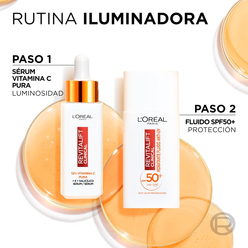 L'Oréal Paris Rutina Revitalift Clinical Serum und SPF-Flüssigkeit mit Vitamin
