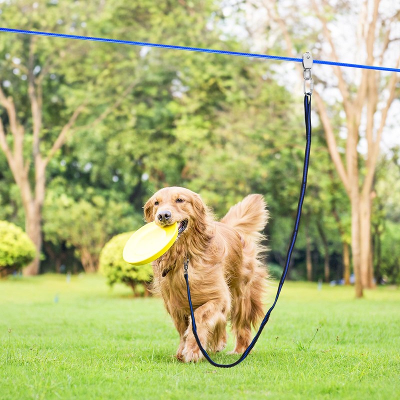 XiaZ Dog Tie Out Cable, 200ft Trolley Runner Cable for