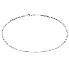 Savlano 925 Sterling Silver Solid Italian Round Diamond Cut Snake Chain Bracelet/Anklet For Women & Men - Made in Italy Comes Gift Box (9, 0.8mm)