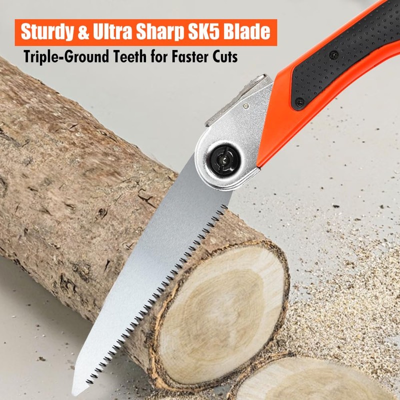 Toolux 5.9 Inch Folding Saw, SK-5 Steel Pocket Hand Saw