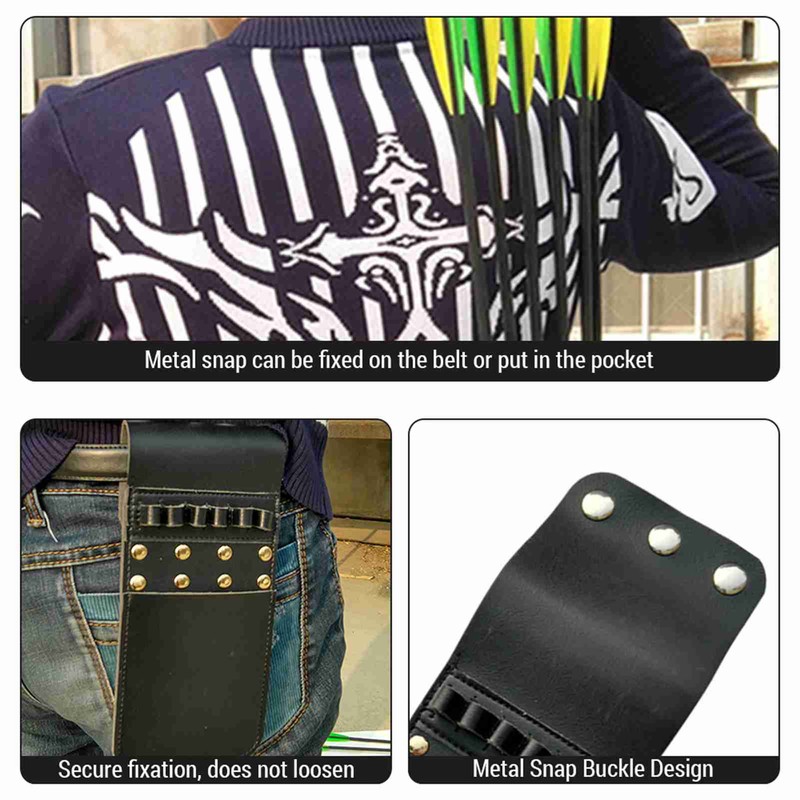 Quiver Arrow Bag Retro Metal Snap Buckle Design Leather Microfiber