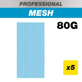 Trend Professional 115 x 230 mm Half Sheet Sanding Pads, 80 Grit, 5 Pack, Mesh Abrasive for Heavy-Duty Sanding of Wood and Paint, AB/HLF/80P
