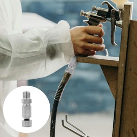 TEHAUX 3pcs Airbrush Quick Release Disconnect Coupler with Plug, 1/8 Air Brush Connector Adapters, Silver Airbrush Quick Release Coupling Adapter Kit for Air Brush Hose