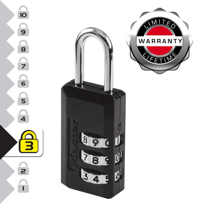 Master Lock 646EURD Combination Lock 20 mm Black