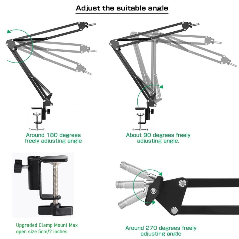 Kiyo pro Webcam Ring Light with Clamp Stand,10 Inch Sefie