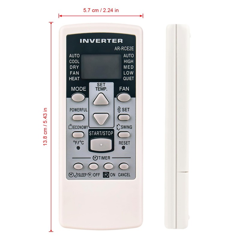 ARRCE2E AR-RCF1U Replaced Remote Control -ALLIMITY- Fit for Inverter Fujitsu