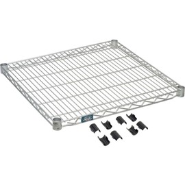 Nexel Additional Wire Shelf for Wire Shelving Units, 600-800 lb Capacity, 24"W x 30"L, Silver Epoxy Finish