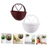 VICASKY 2Pcs Wall Mounted Simulated Rattan Flower Baskets Chic Home