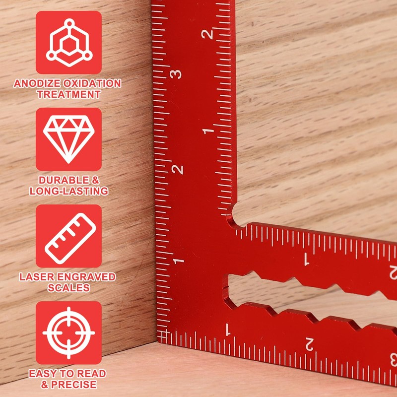 LARMEIL Carpenter Square - 8 x 12 Inch Right Angle