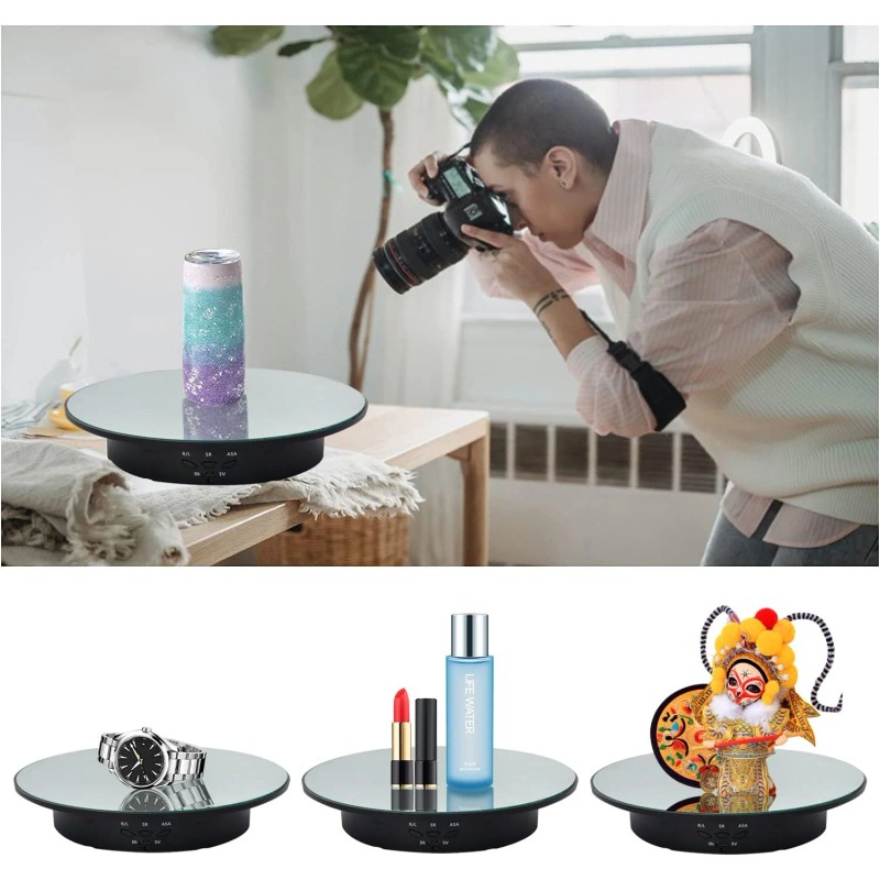 360 Degree Rotating Display Stand,360 Degree Photography Turntable with Remote