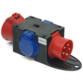 Compact Splitter St. Anton Device Plug CEE 400 V/16 A with 1X400 V/16 A + 2x230 V/16 A IP44