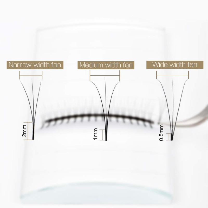 EMEDA Premade Volume Fans 3D Eyelash Extensions Set, 0.07 mm,