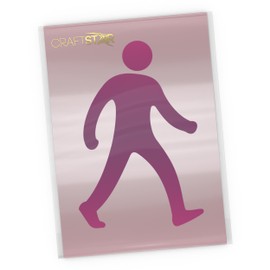 Pedestrian Sign Stencil - Mini/Small/Medium Walking Man Stencil Template by CraftStar (A4 (Medium))
