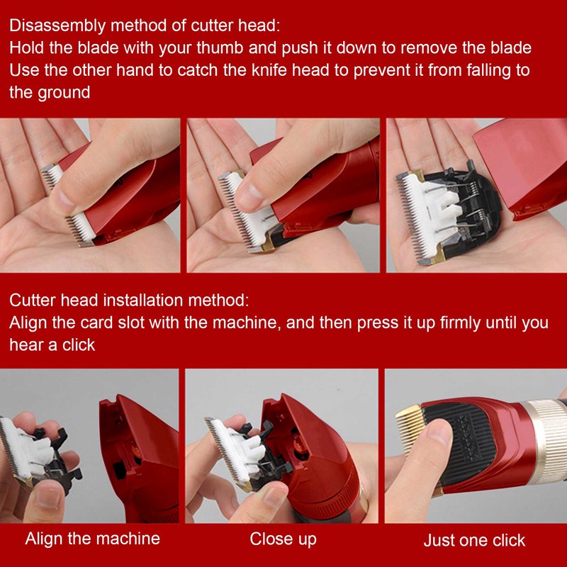 Hair Clipper Kit Rechargeable Men Hair Trimmer Barber Cutter for