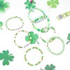 Budsmile St.Patrick’s Day Bracelets for Women Lucky Shamrock Charm Heishi