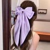 Large Hair Bow, Silky Satin Bowknot Hair Clip, Oversized Long