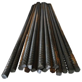 Reinforcing Steel Bar for Concrete Rebar Reinforcement - 8mm 10mm & 12mm ø - High Tensile Ribbed Metal Rod (1, 10mm x 1000mm)