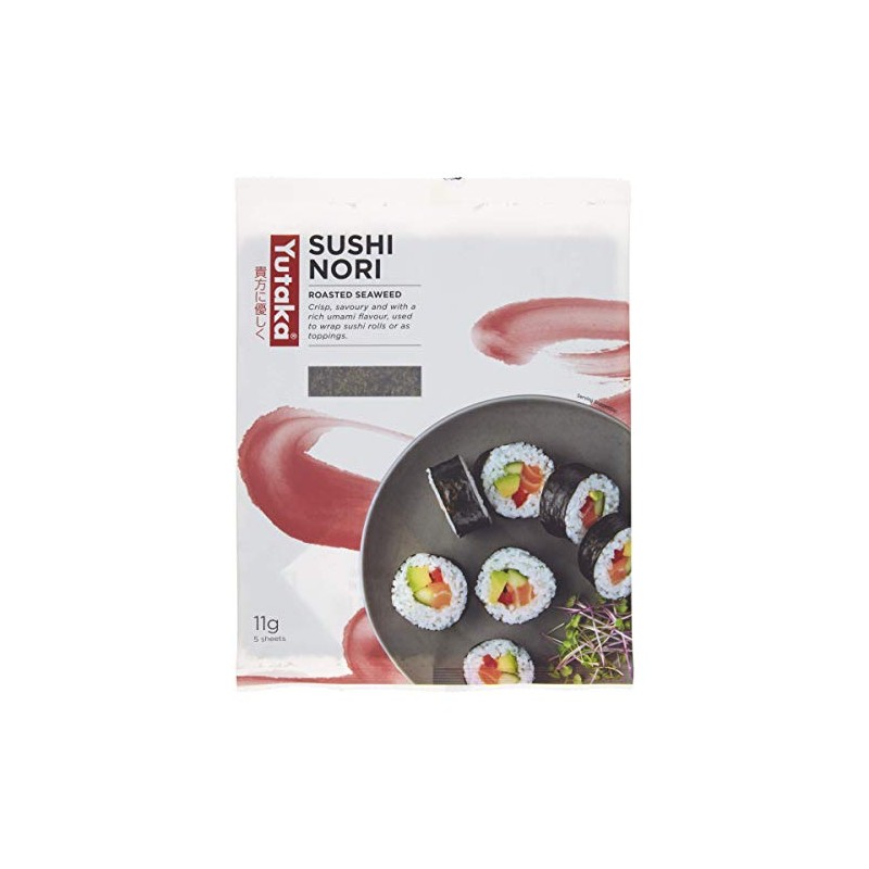 Yutaka Sushi Nori Seaweed 11 g (Pack of 4, Total