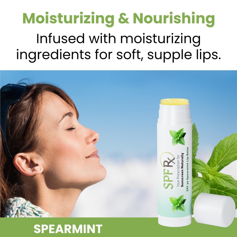 SPF Rx, SPF 30 Spearmint Sunscreen Lip Balm Broad Spectrum